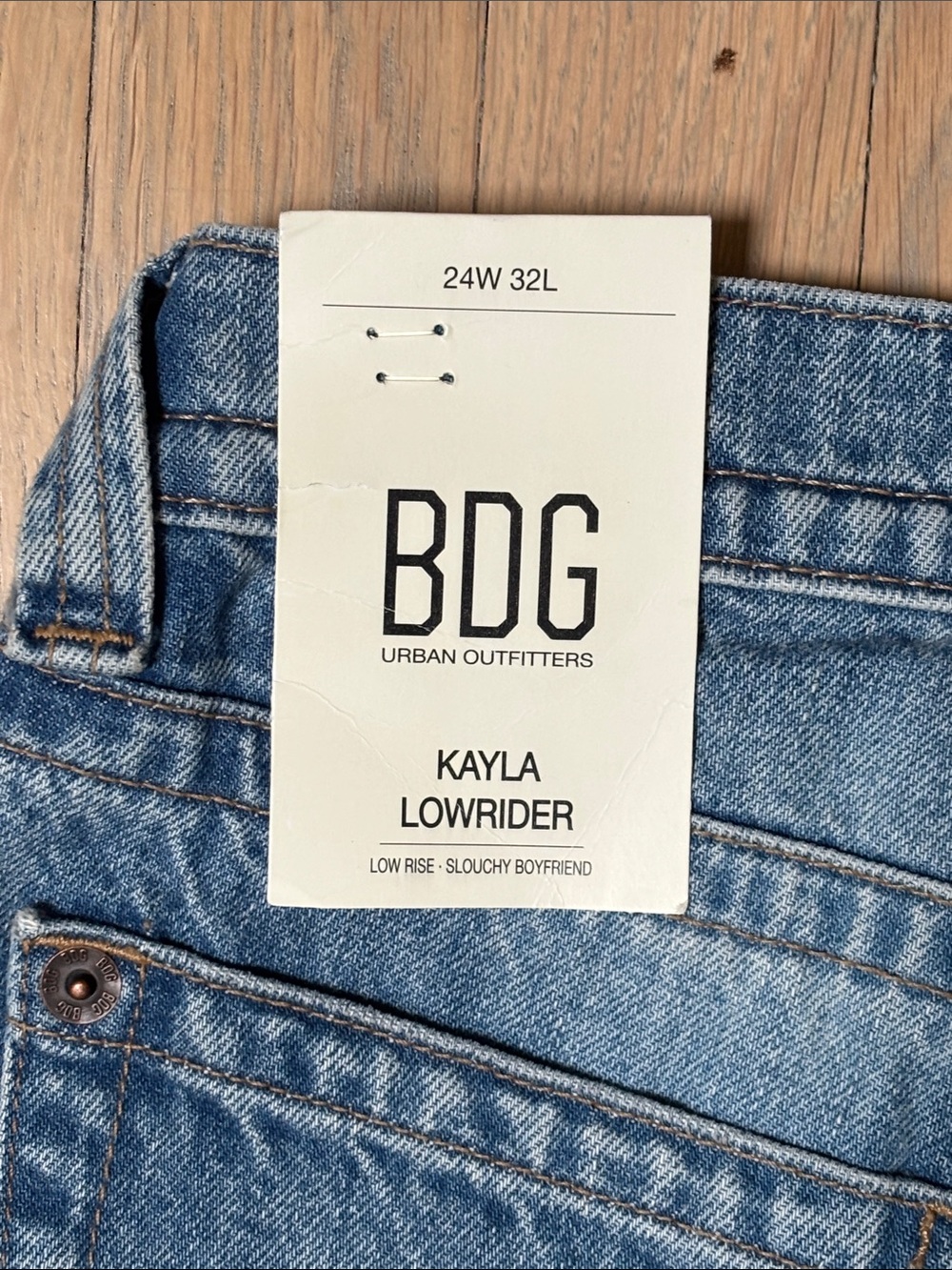 BDG Size 24 Women's Straight Leg Jeans in Medium Blue Wash - Picture 6 of 10